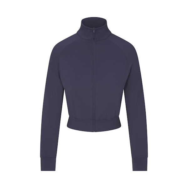 NikeSKIMS AIRY TRACK JACKET | DEEP ROYAL FLAT ON A WHITE BACKGROUND | FLT