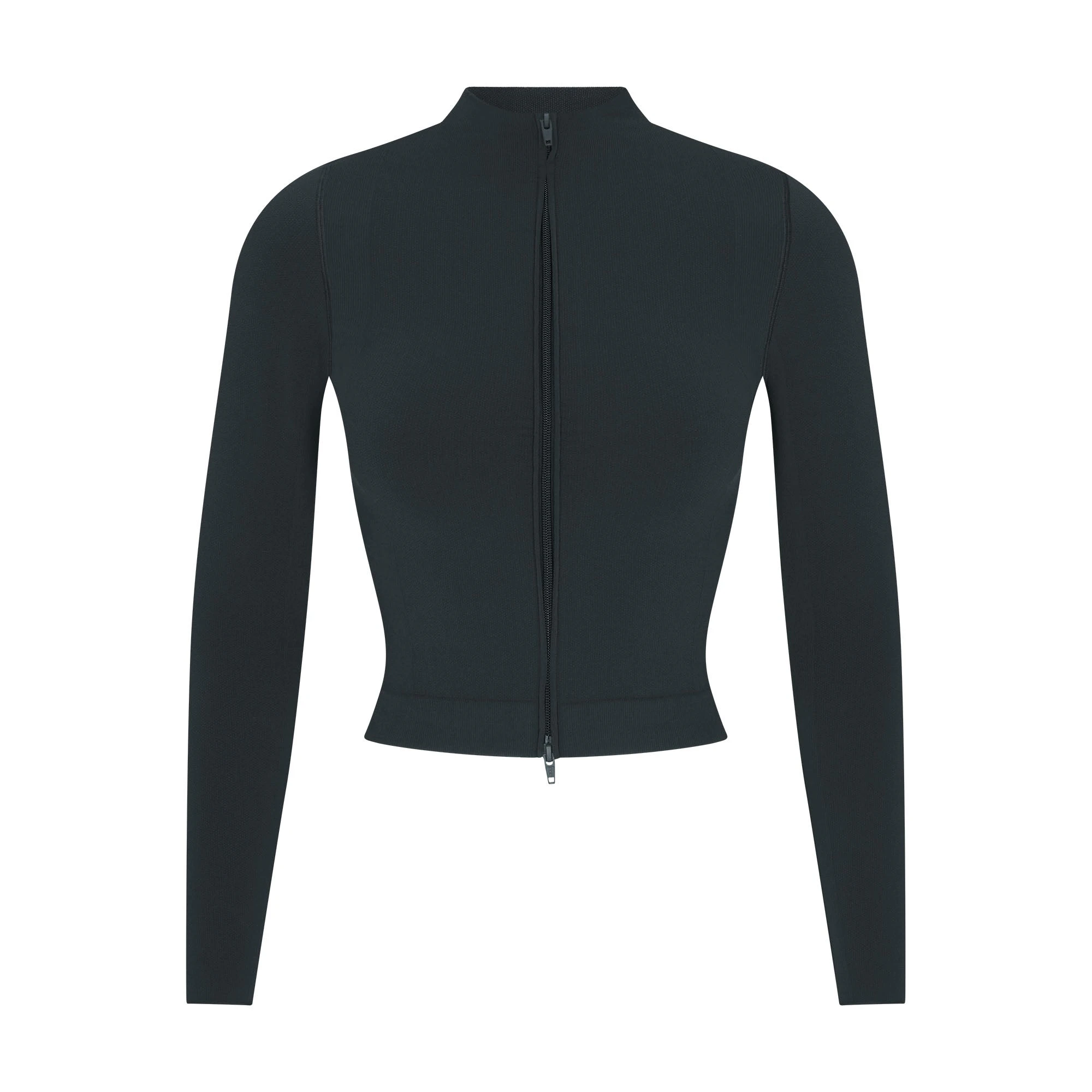 NikeSKIMS VINTAGE SEAMLESS FULL ZIP JACKET | DARK TEAL FLAT ON A WHITE BACKGROUND | FLT