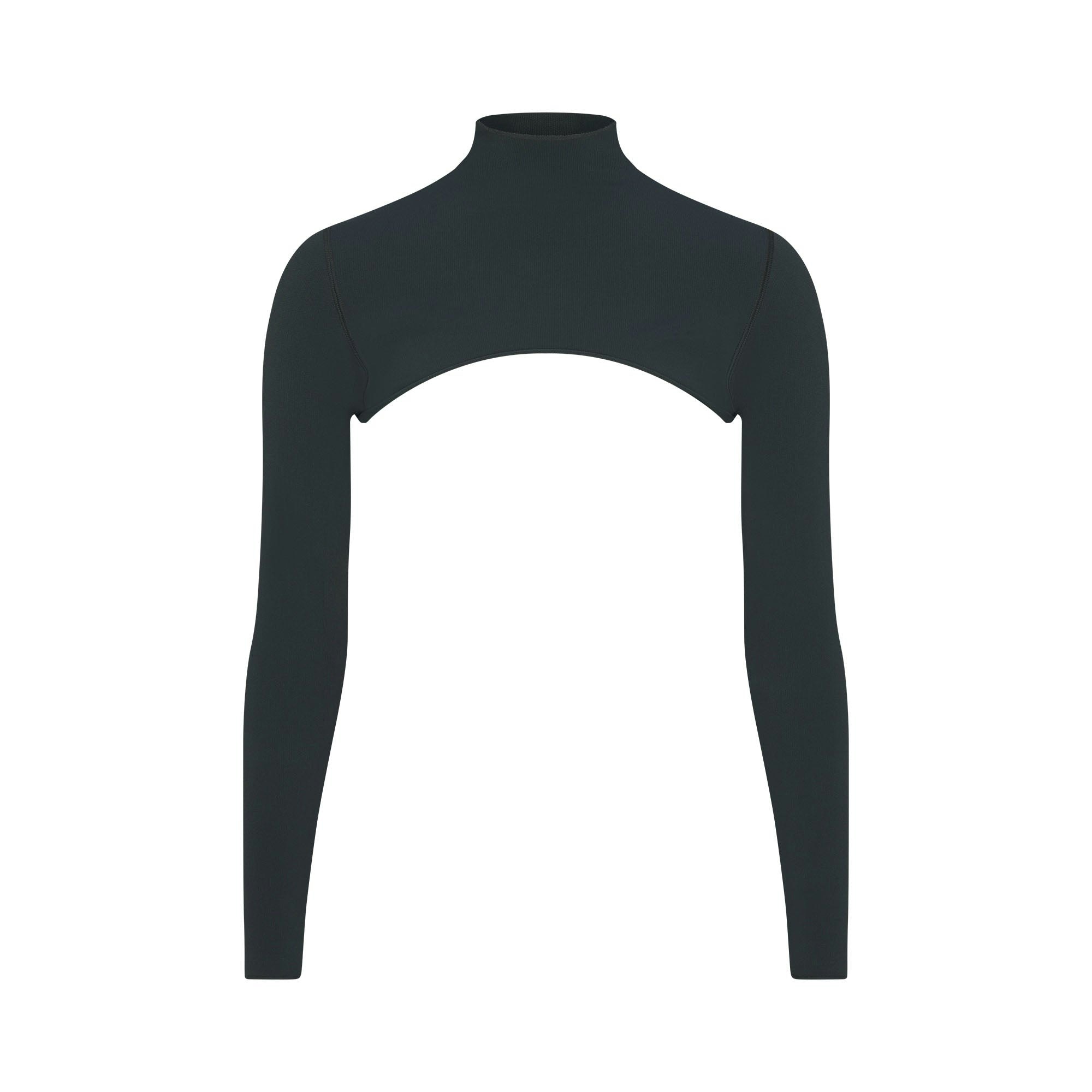 NikeSKIMS VINTAGE SEAMLESS SHRUG | DARK TEAL FLAT ON A WHITE BACKGROUND | FLT