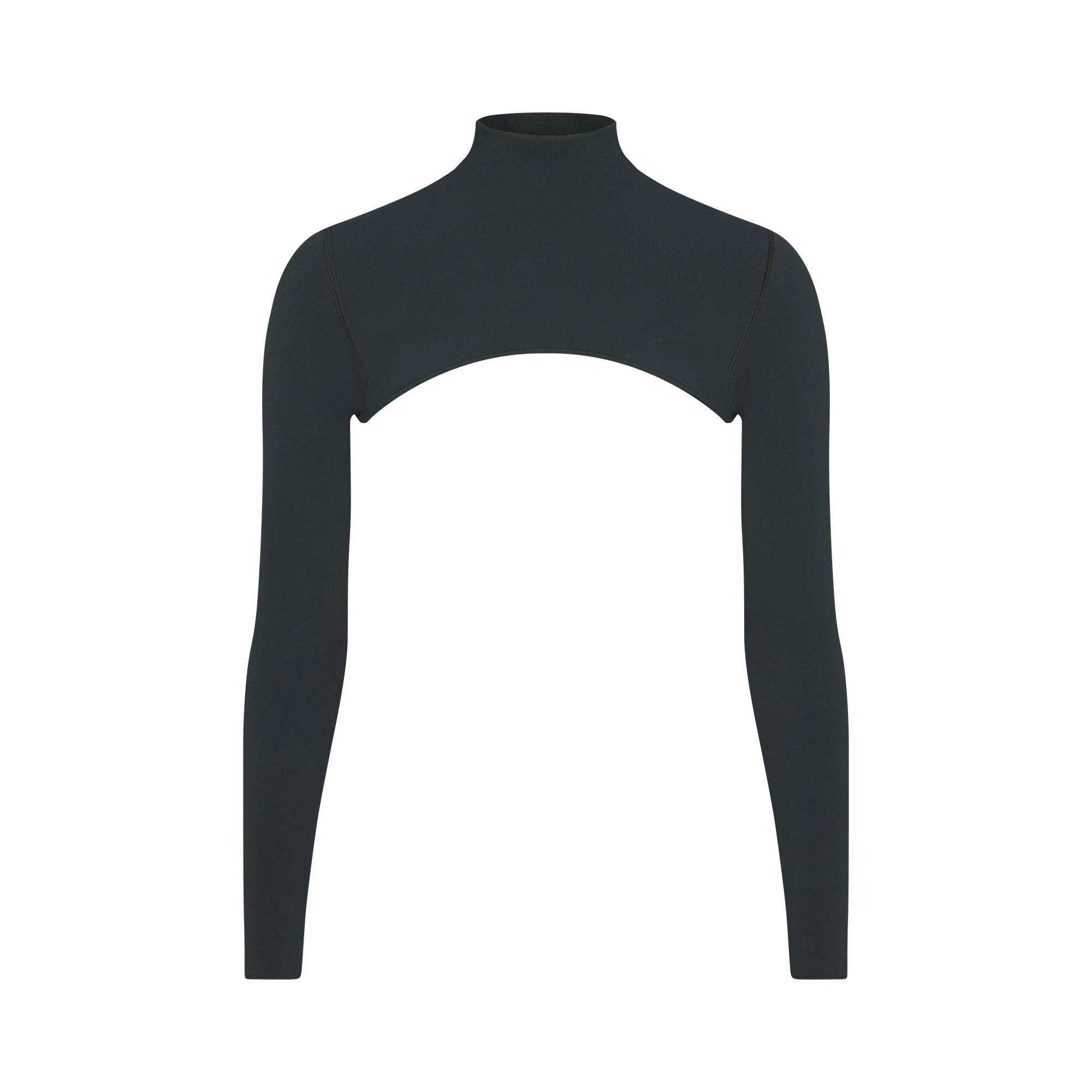 NikeSKIMS VINTAGE SEAMLESS SHRUG | DARK TEAL FLAT ON A WHITE BACKGROUND | FLT