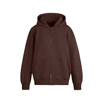 BOYFRIEND FLEECE OVERSIZED ZIP UP HOODIE