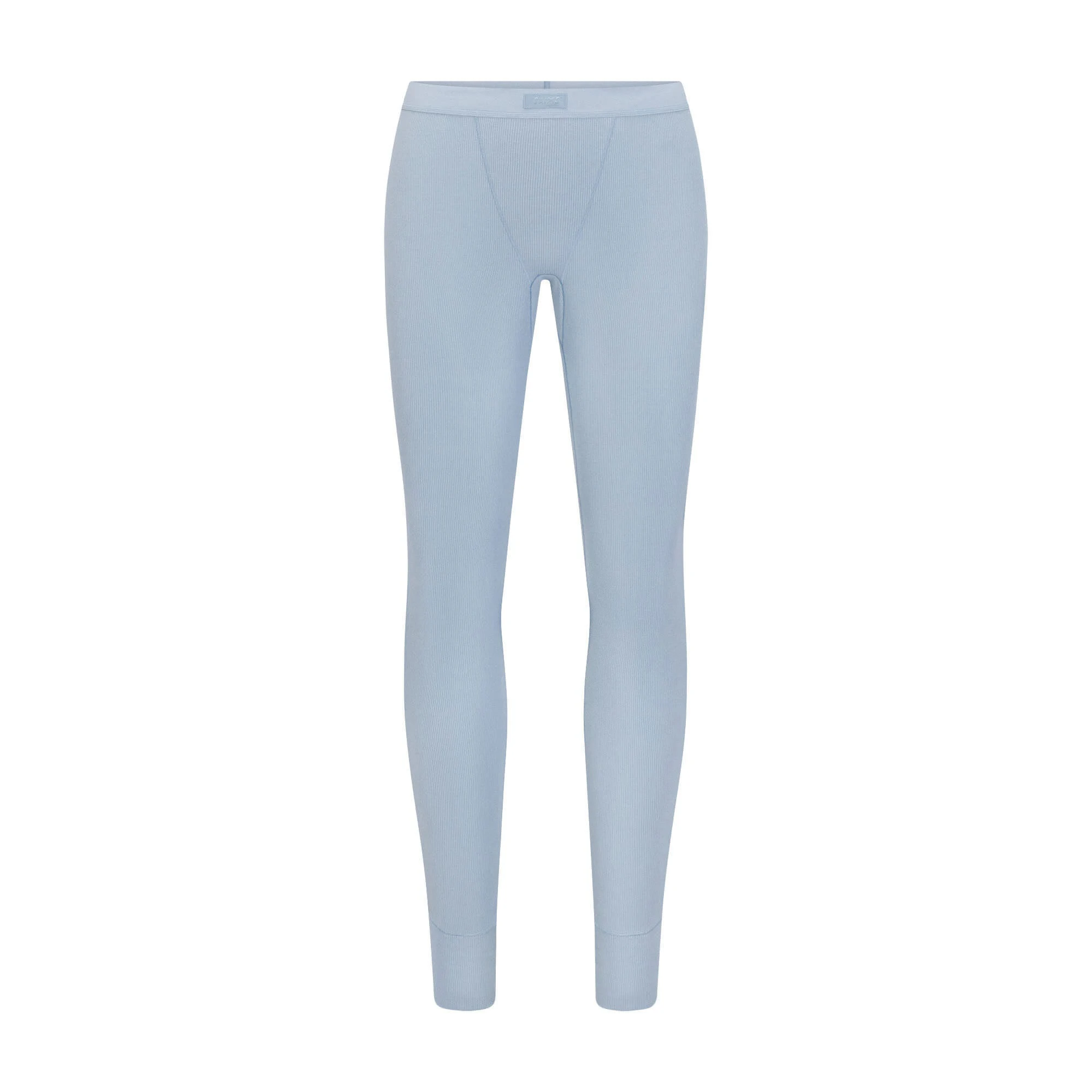 COTTON RIB MID RISE LEGGING | FOG & LAYS FLAT ON A WHITE BACKGROUND | FLT