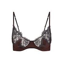 SILK LACE UNLINED DEMI BRA