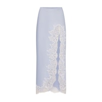 SILK LACE SLIP MIDI SKIRT