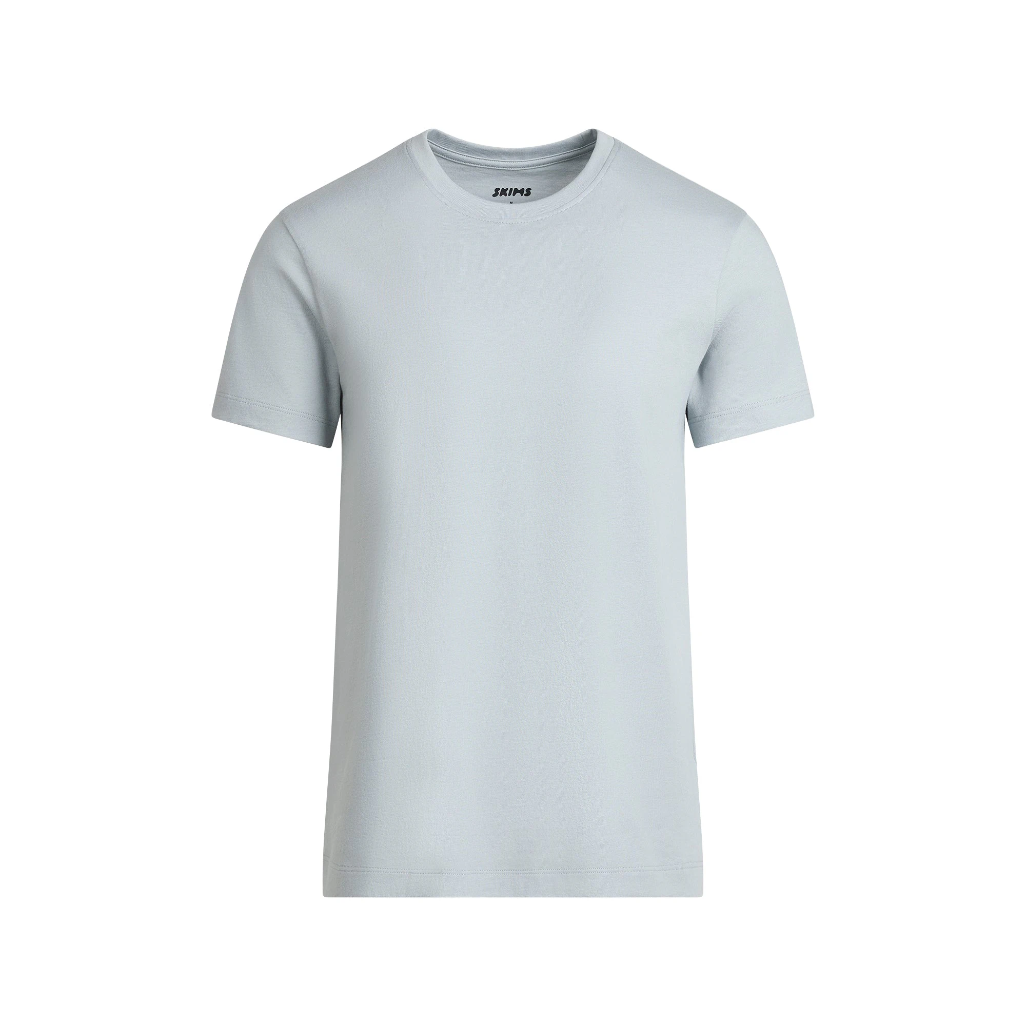 SKIMS COTTON MENS CLASSIC T-SHIRT | MERCURY FLAT ON A WHITE BACKGROUND | FLT