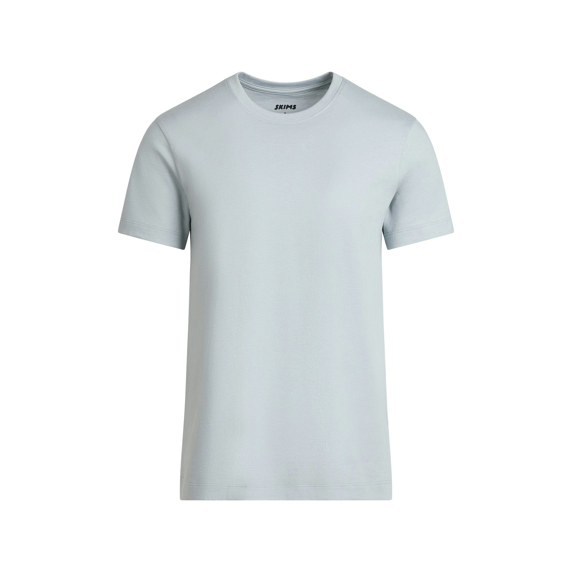 SKIMS COTTON MENS CLASSIC T-SHIRT | MERCURY FLAT ON A WHITE BACKGROUND | FLT
