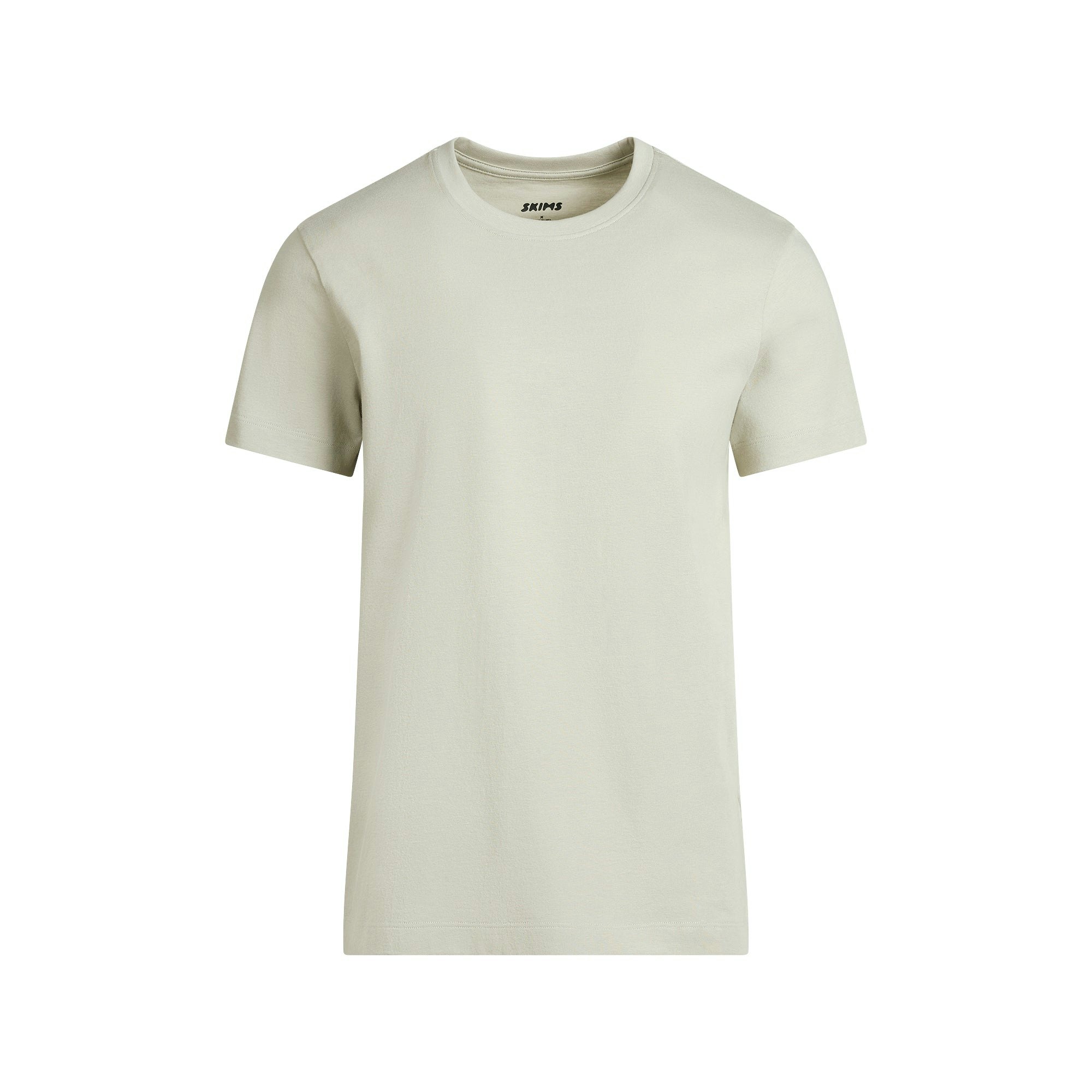 SKIMS COTTON MENS CLASSIC T-SHIRT | TALC FLAT ON A WHITE BACKGROUND | FLT