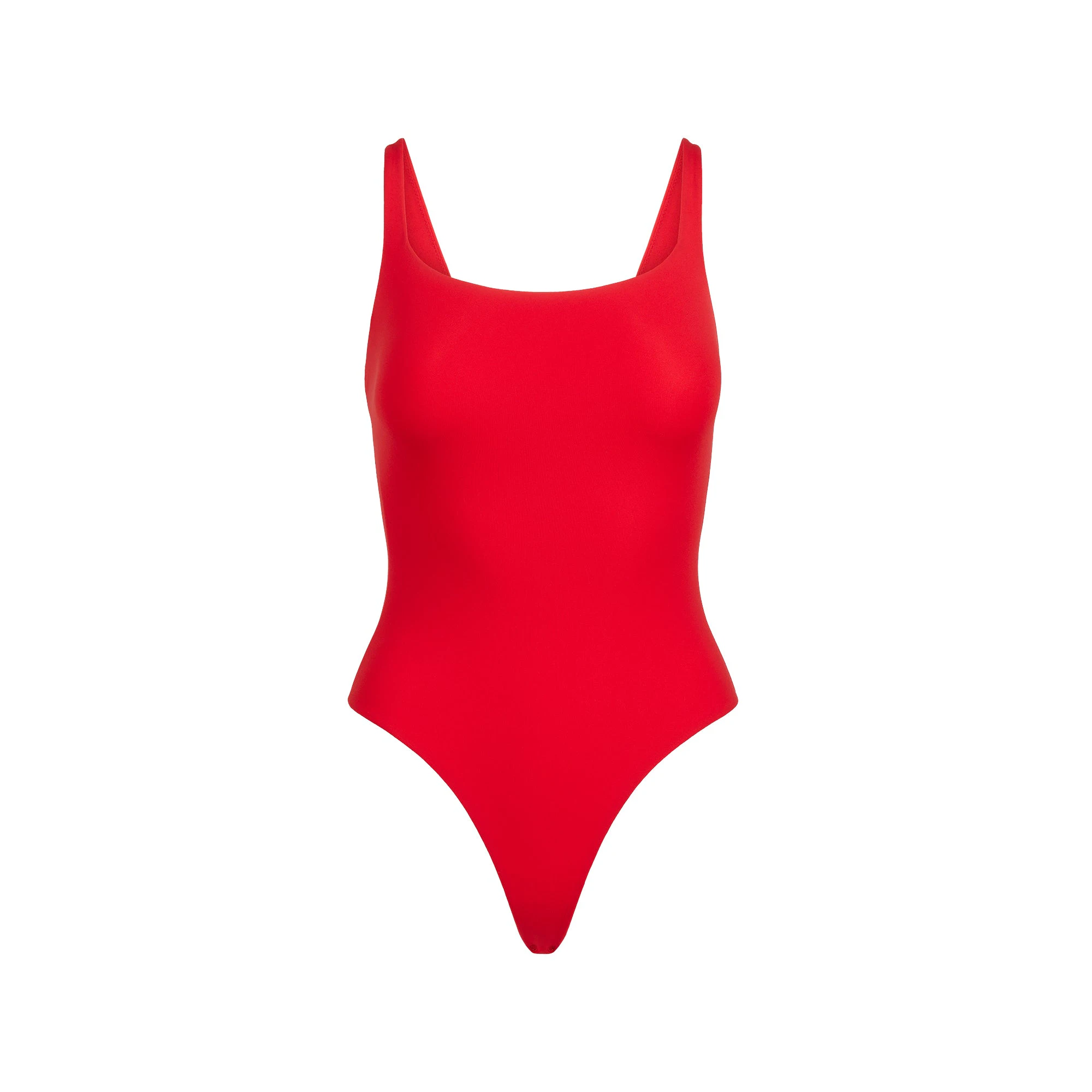 FITS EVERYBODY SQUARE NECK BODYSUIT | CHERRY FLAT ON A WHITE BACKGROUND | FLT