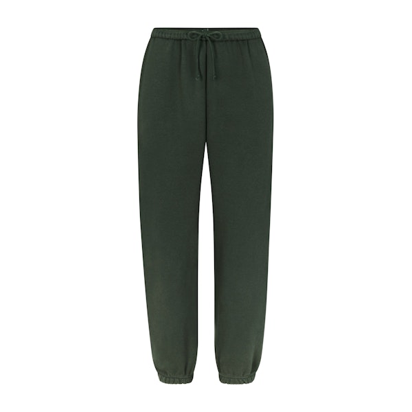 COTTON FLEECE JOGGER | SPRUCE (JOGGERS, BOTTOMS) LAYS FLAT ON A WHITE BACKGROUND