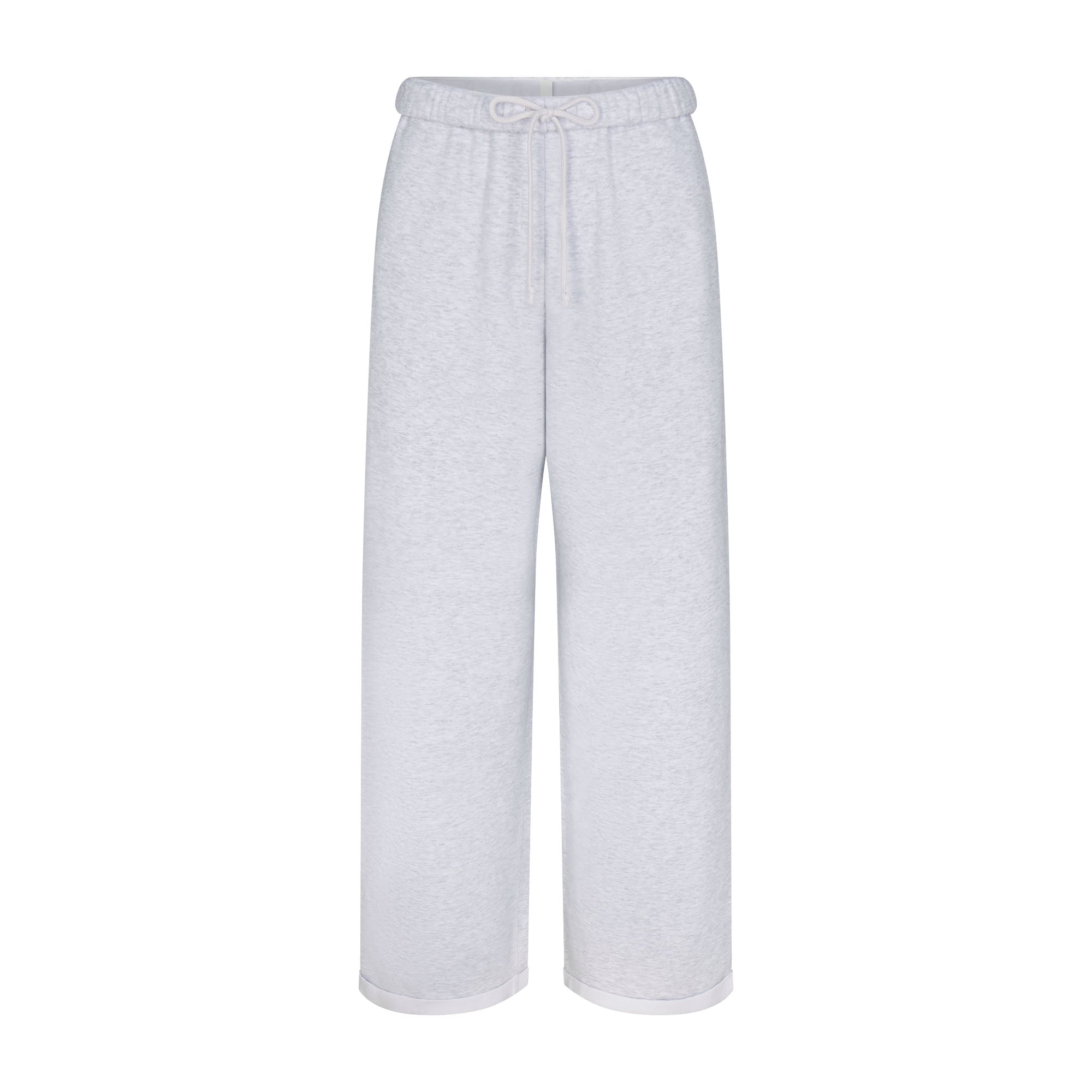 COTTON FLEECE CLASSIC STRAIGHT LEG PANT LIGHT HEATHER GREY