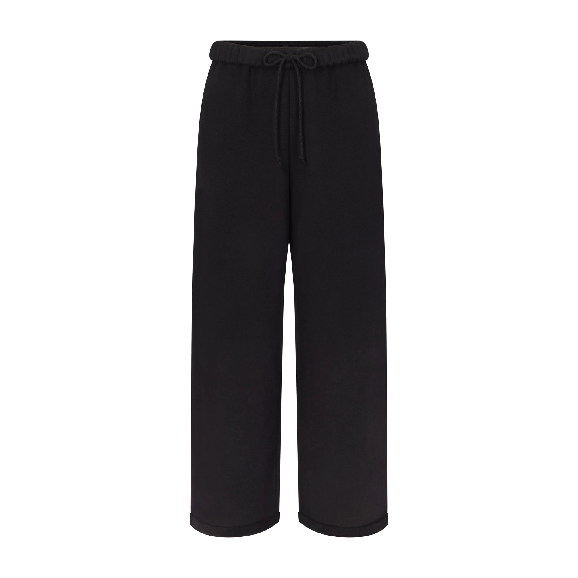 COTTON FLEECE CLASSIC STRAIGHT LEG PANT | ONYX (PANTS, BOTTOMS) LAYS FLAT ON A WHITE BACKGROUND | FLT