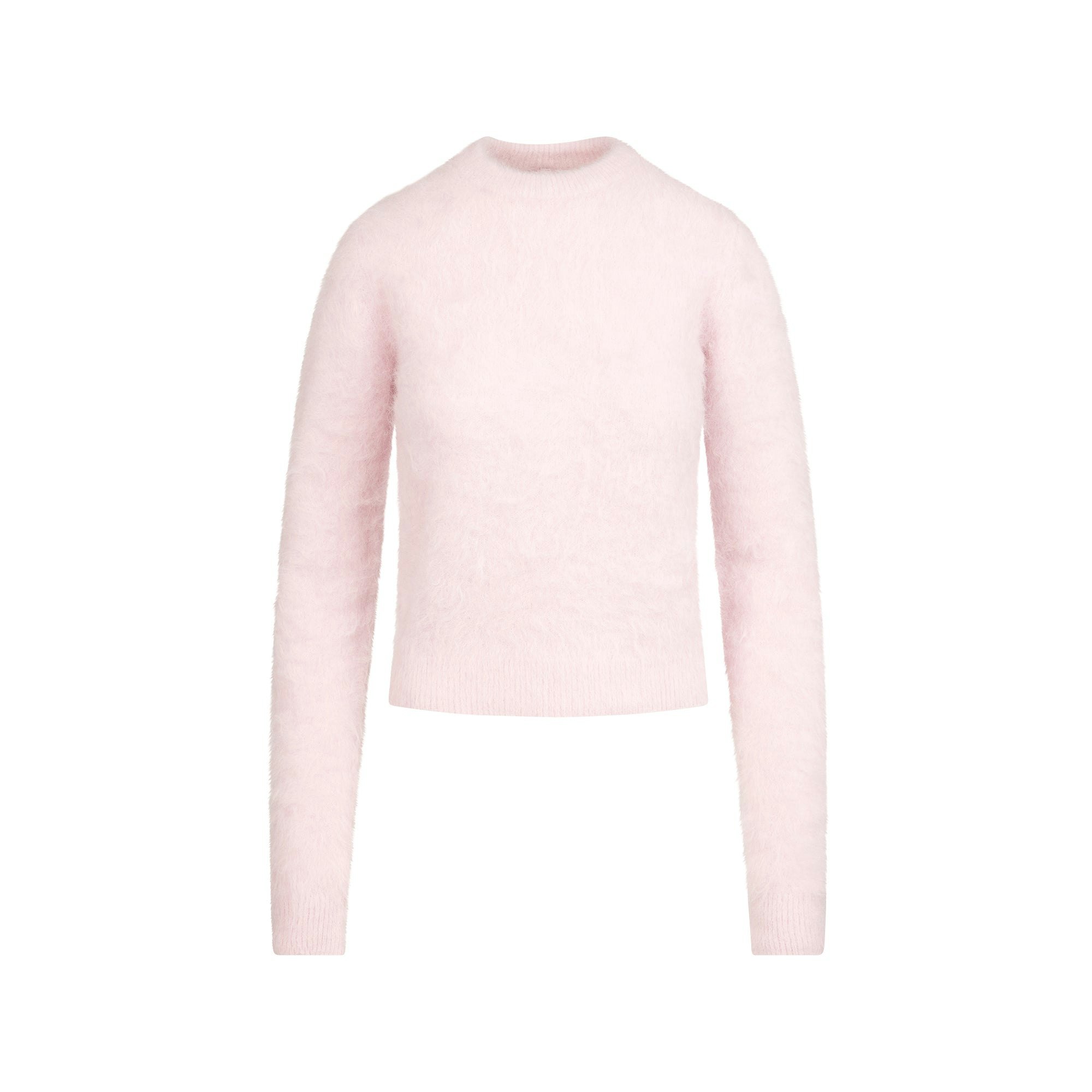 BRUSHED ALPACA CREWNECK SWEATER | CHERRY BLOSSOM FLAT ON A WHITE BACKGROUND | FLT