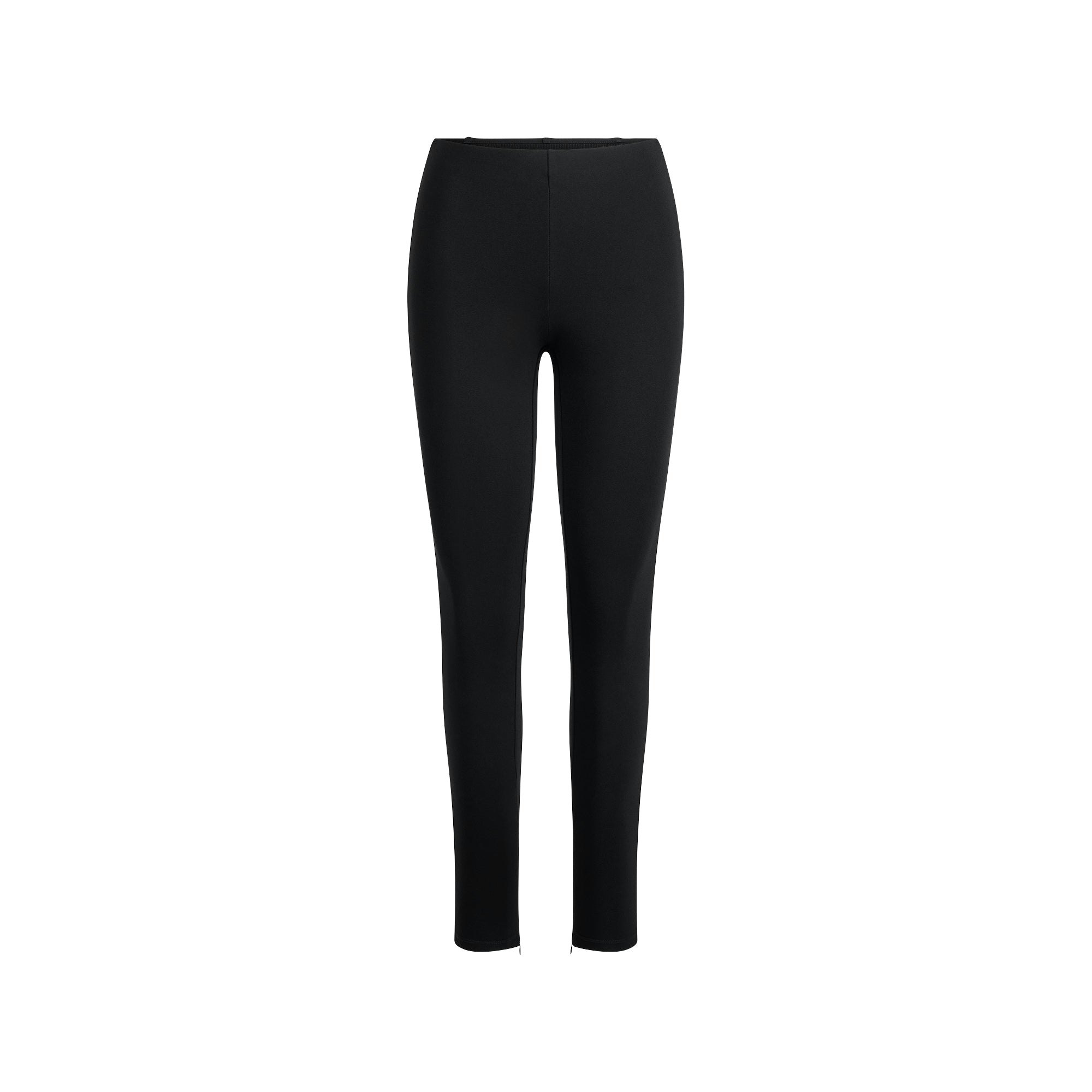 THE ESSENTIAL HIGH-WAISTED LEGGING | OBSIDIAN FLAT ON A WHITE BACKGROUND | FLT