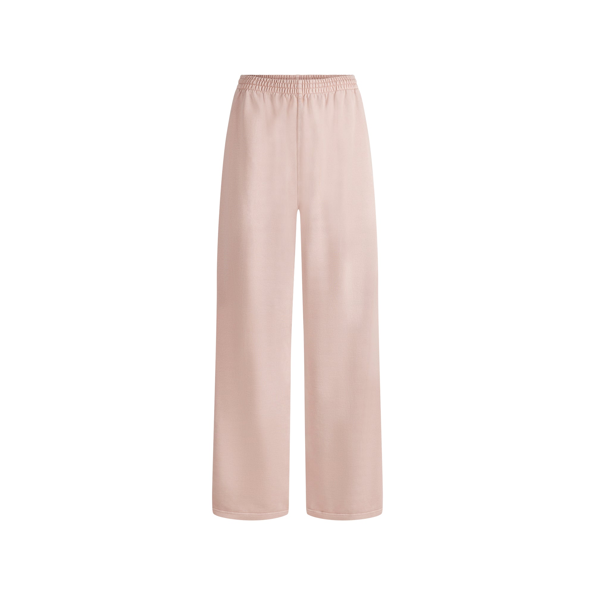 BOYFRIEND FLEECE STRAIGHT LEG PANT | LIGHT FAWN FLAT ON A WHITE BACKGROUND | FLT