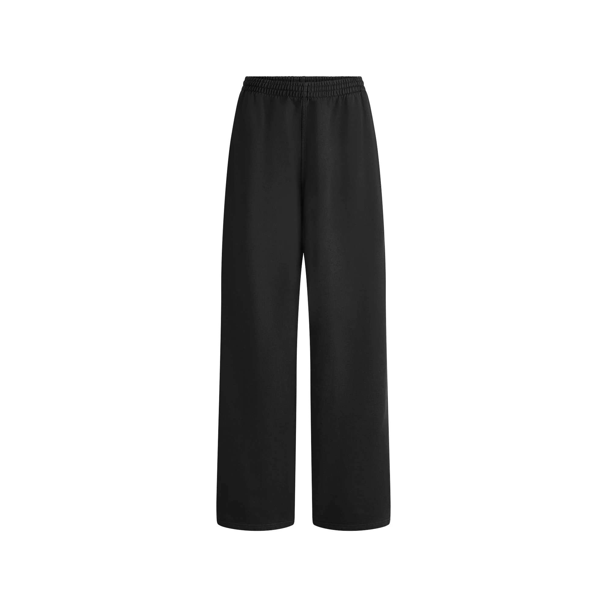 BOYFRIEND FLEECE STRAIGHT LEG PANT | WASHED ONYX FLAT ON A WHITE BACKGROUND | FLT