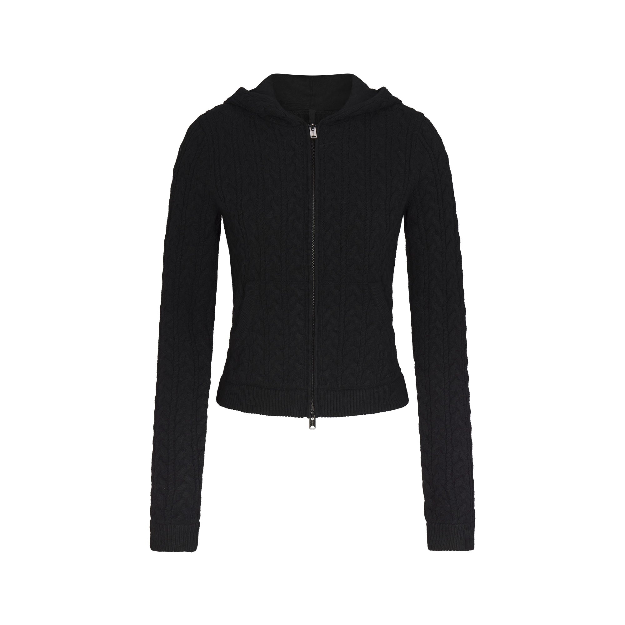CABLE ZIP UP HOODIE