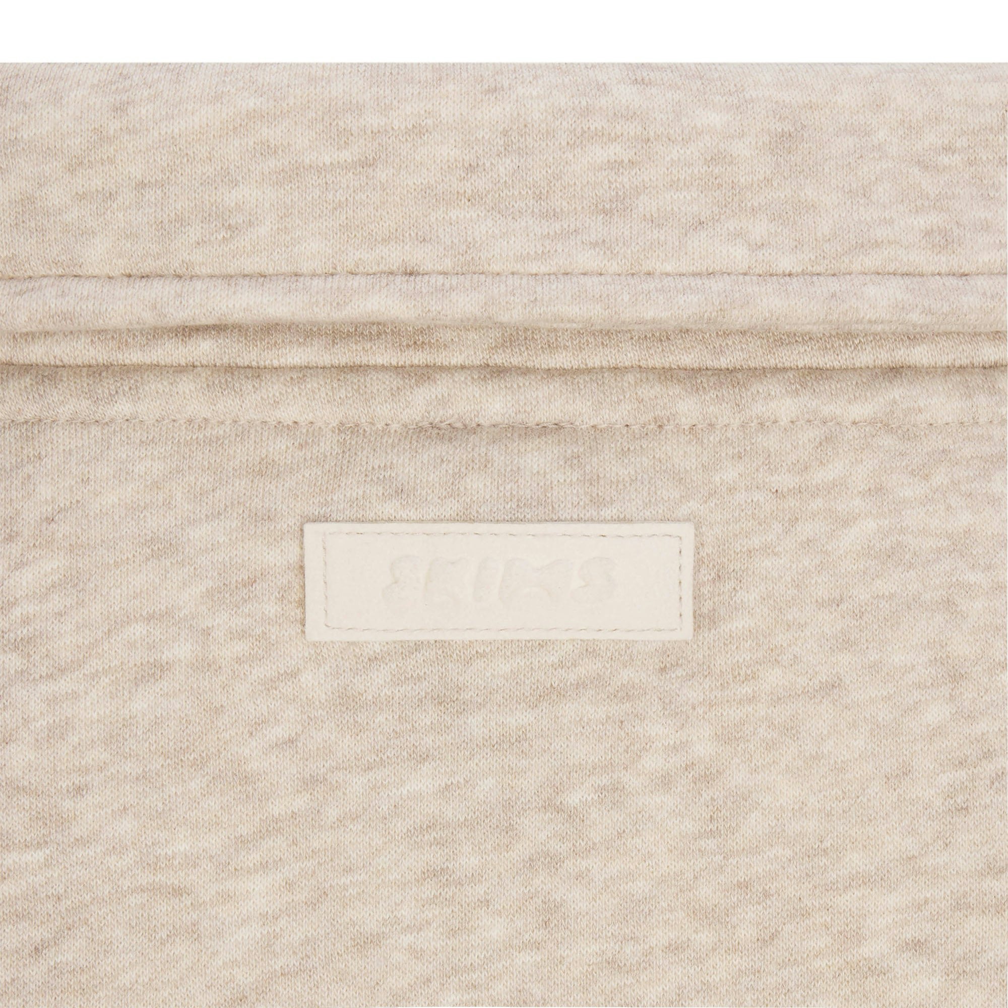 FLEECE LOUNGE MENS RELAXED POLO | DESERT HEATHER GREY ADDITIONAL FABRIC DETAILS