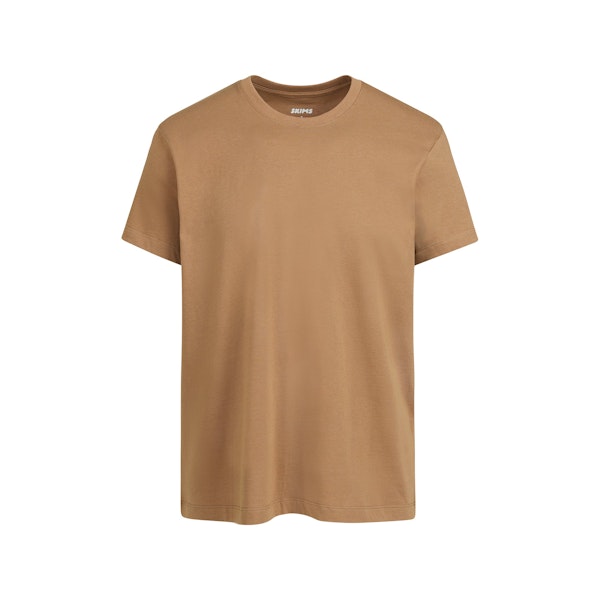 SKIMS COTTON MENS CLASSIC T-SHIRT | RUSSET FLAT ON A WHITE BACKGROUND @ | FLT