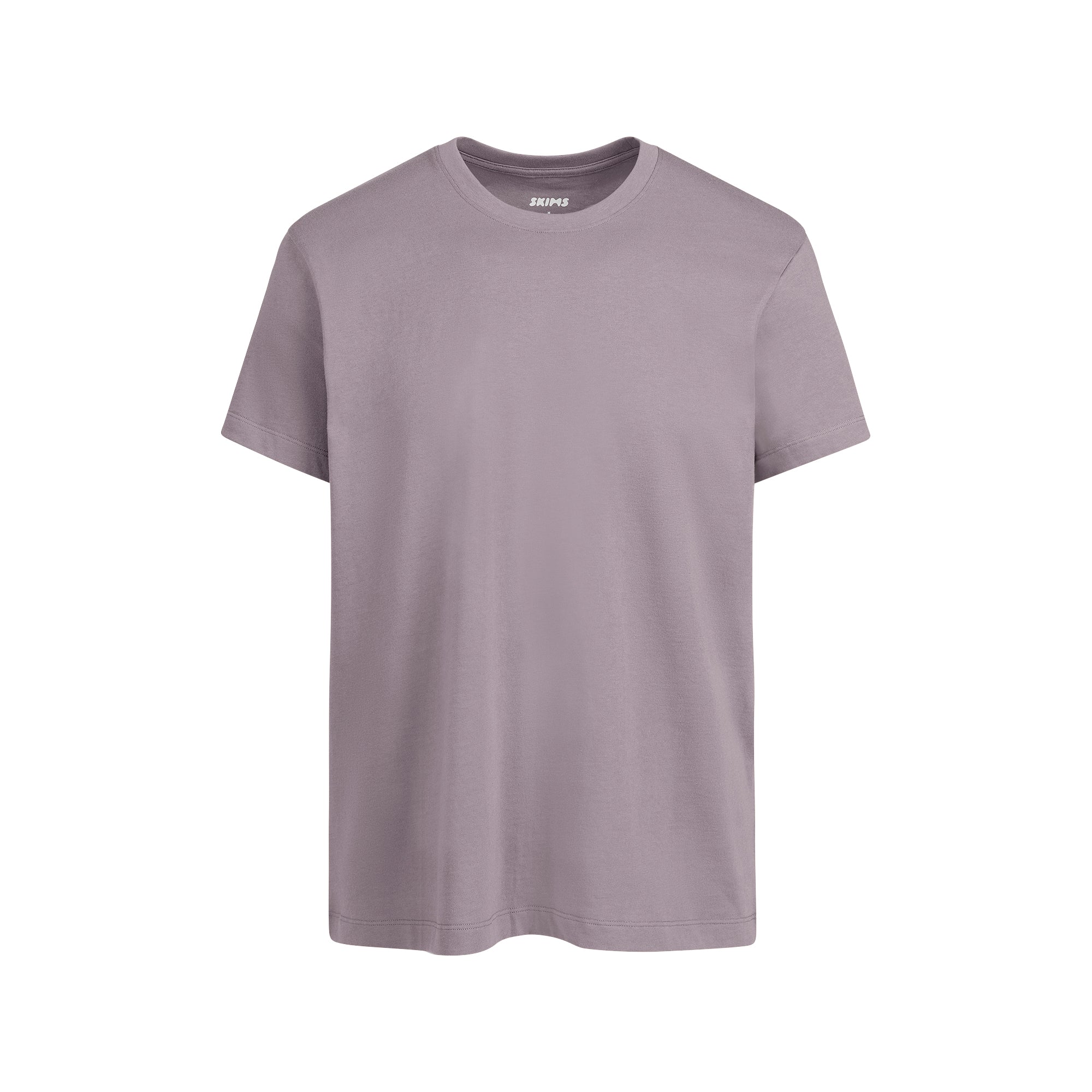 SKIMS COTTON MENS CLASSIC T-SHIRT | ZINC FLAT ON A WHITE BACKGROUND @ | FLT