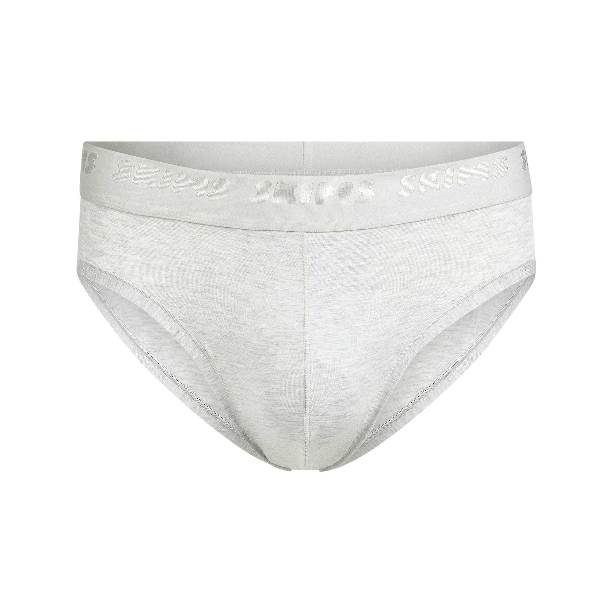 SKIMS STRETCH MENS BRIEF 3-PACK | LAUREL MULTI FLAT ON A WHITE BACKGROUND | FLT