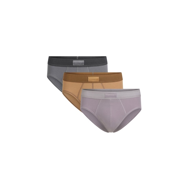 SKIMS COTTON MENS BRIEF 3-PACK | RUSSET MULTI FLAT ON A WHITE BACKGROUND | FLT | FOCUS: 0.0, 1.0, 0.9