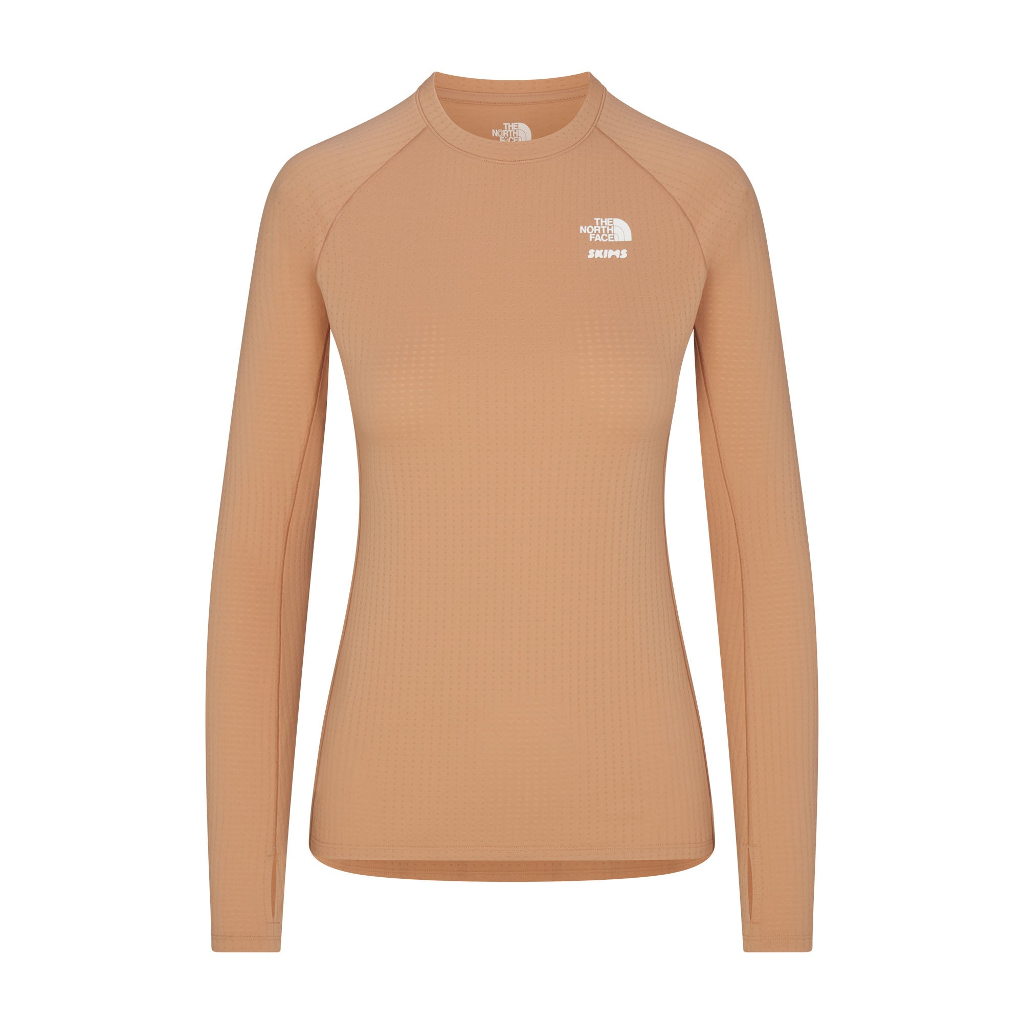 THE NORTH FACE X SKIMS DOTKNIT LONG SLEEVE TOP | OCHRE | XS