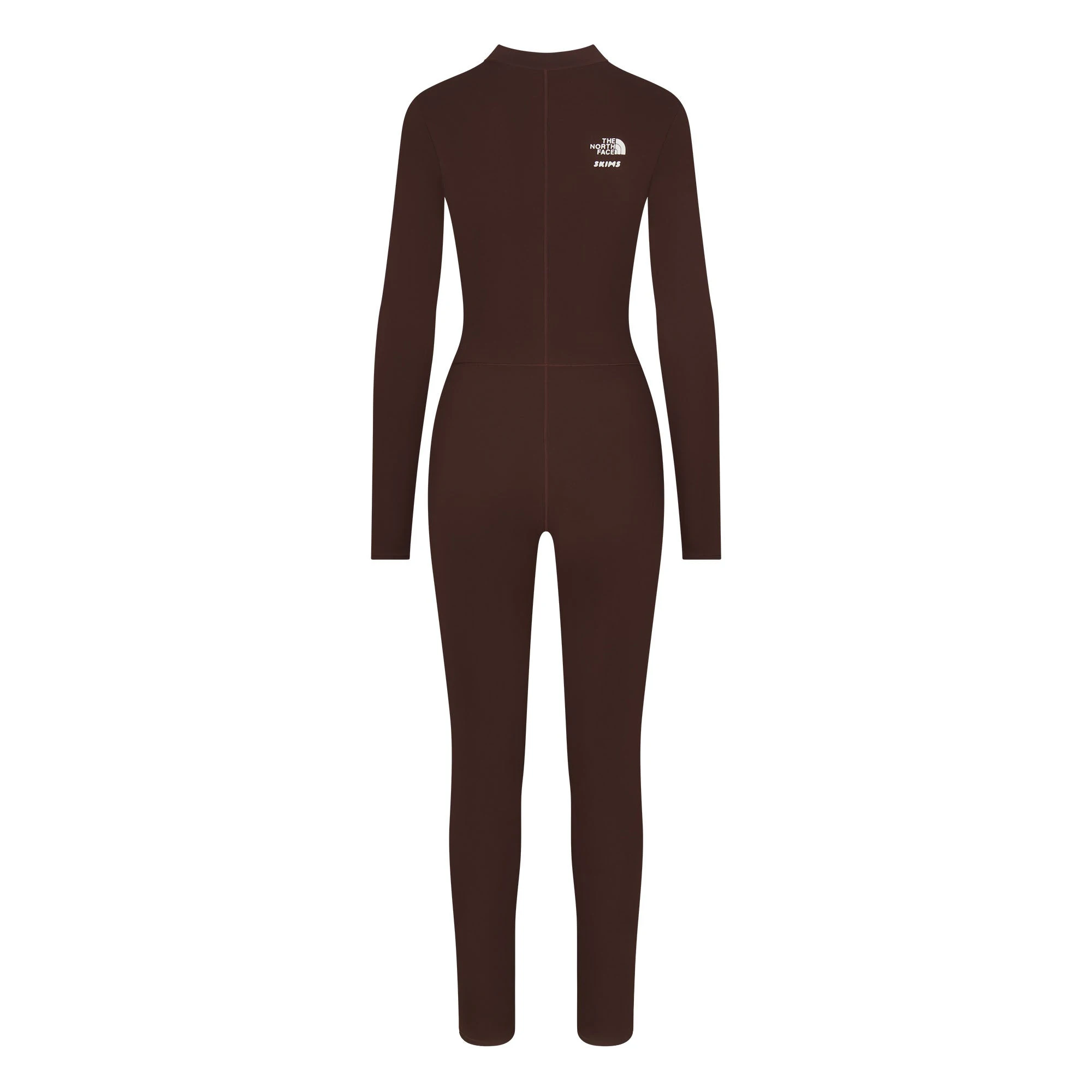 THE NORTH FACE X SKIMS REFINA BODYSUIT | COCOA FLAT ON A WHITE BACKGROUND | FLT