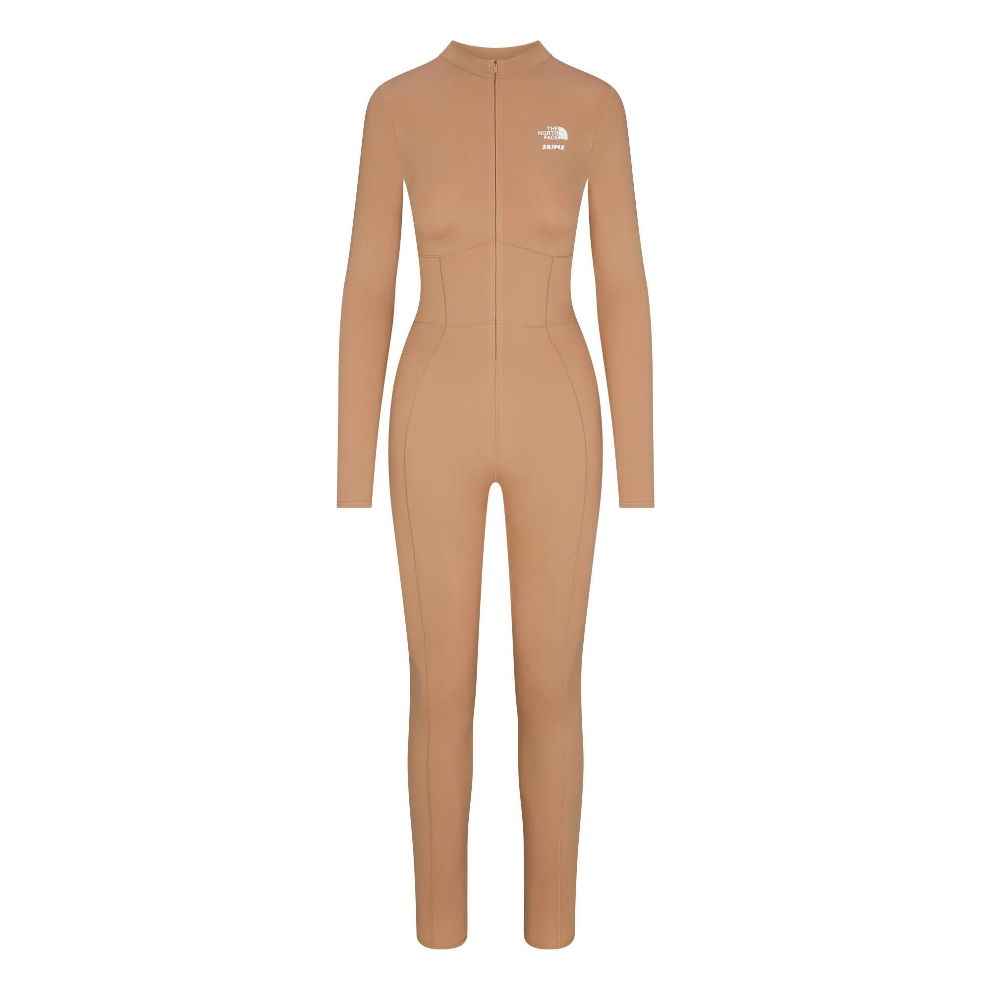 THE NORTH FACE X SKIMS REFINA BODYSUIT | OCHRE FLAT ON A WHITE BACKGROUND | FLT