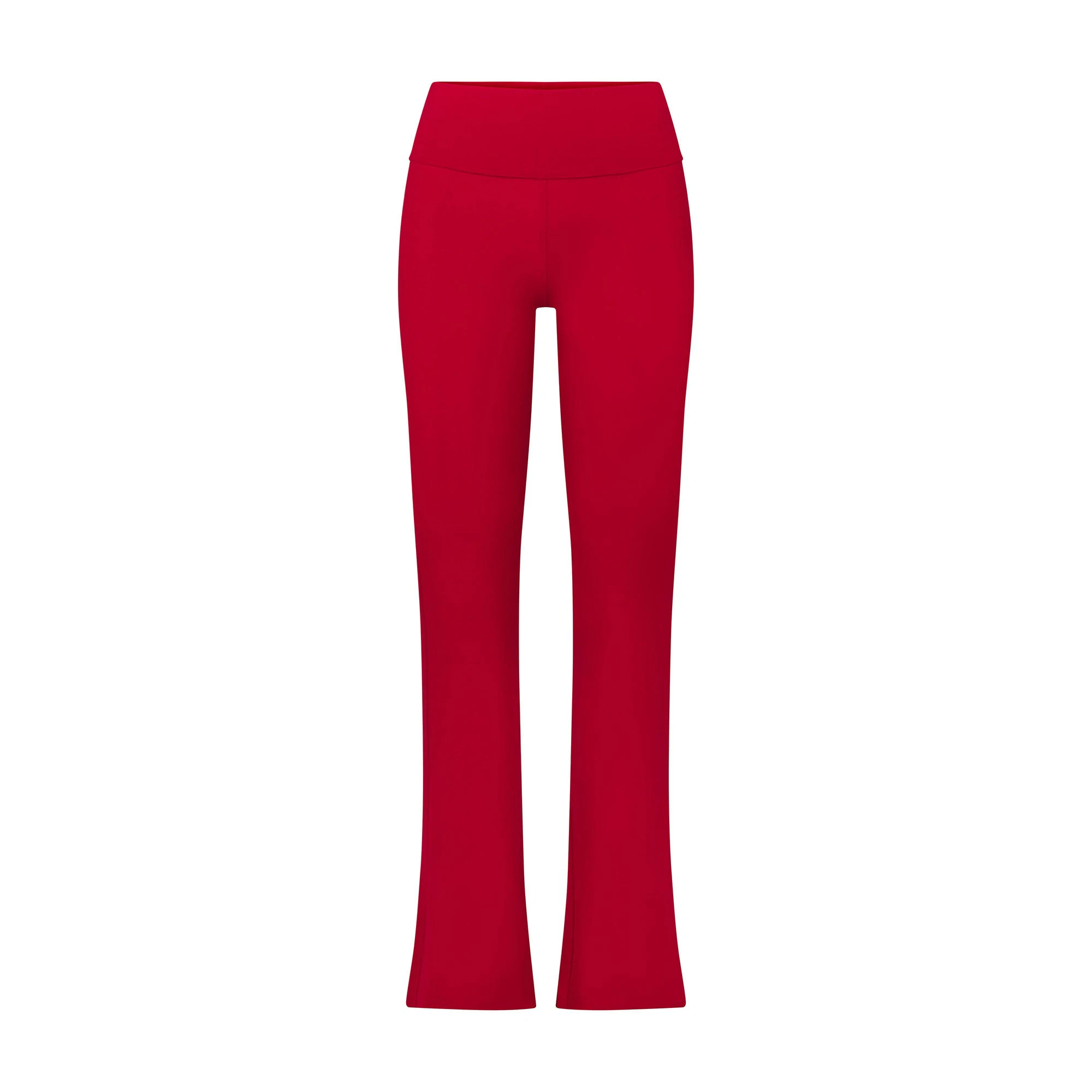 COTTON JERSEY FOLDOVER PANT | CRANBERRY FLAT ON A WHITE BACKGROUND | FLT