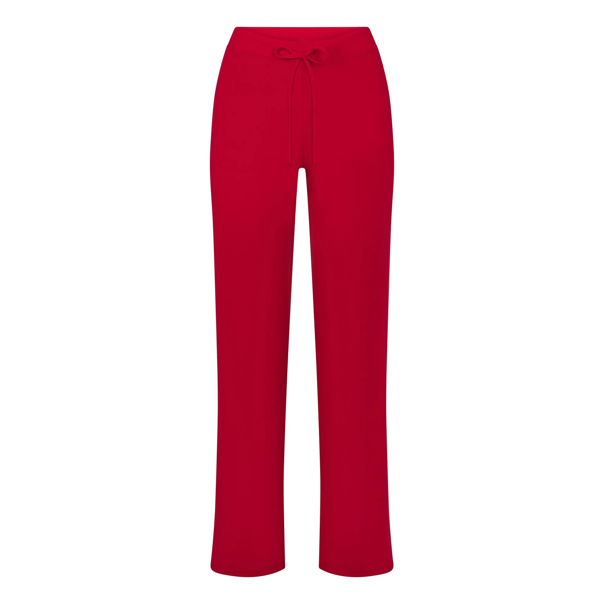 COTTON RIB PANT | CRANBERRY FLAT ON A WHITE BACKGROUND | FLT