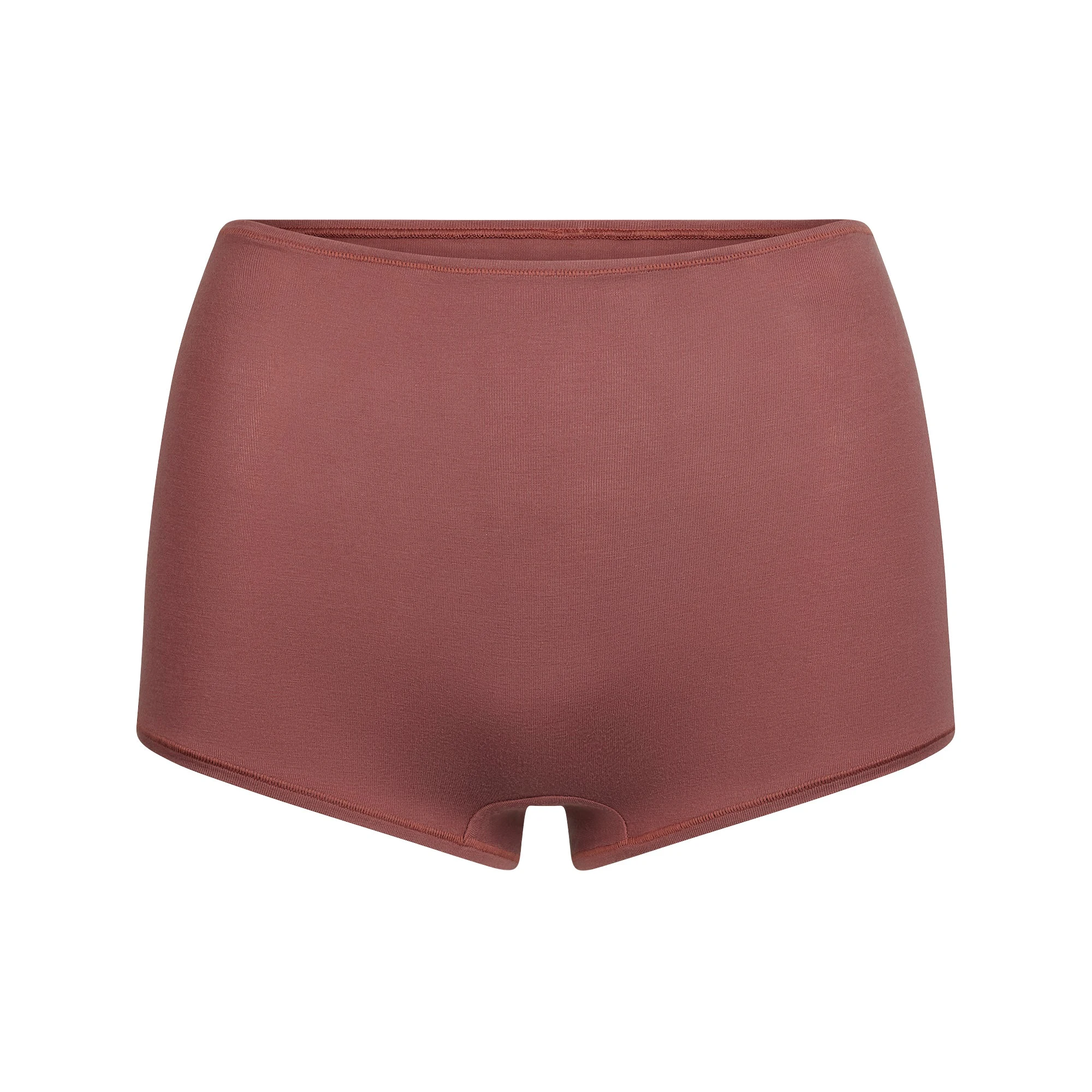 COTTON JERSEY BOY SHORT | REDWOOD FLAT ON A WHITE BACKGROUND | FLT