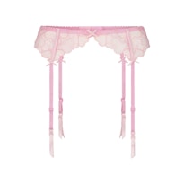 EMBROIDERED TULLE GARTER BELT