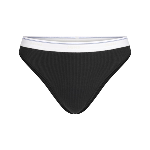 COTTON RIB BIKINI | SOOT STRIPE FLAT ON A WHITE BACKGROUND @ | FLT