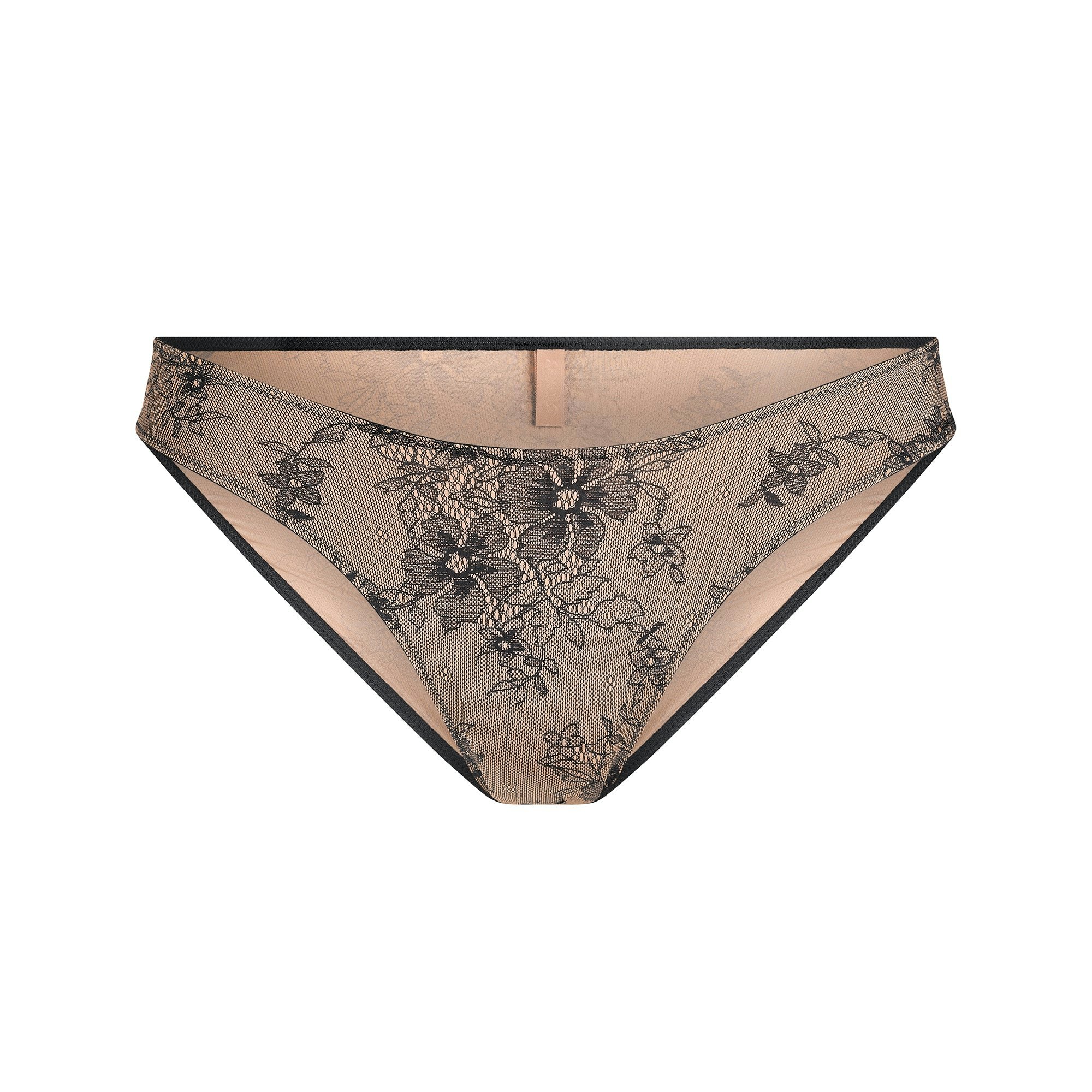 SHINE FOUNDATIONS DIPPED BIKINI | CLAY ONYX LACE PRINT FLAT ON A WHITE BACKGROUND | FLT