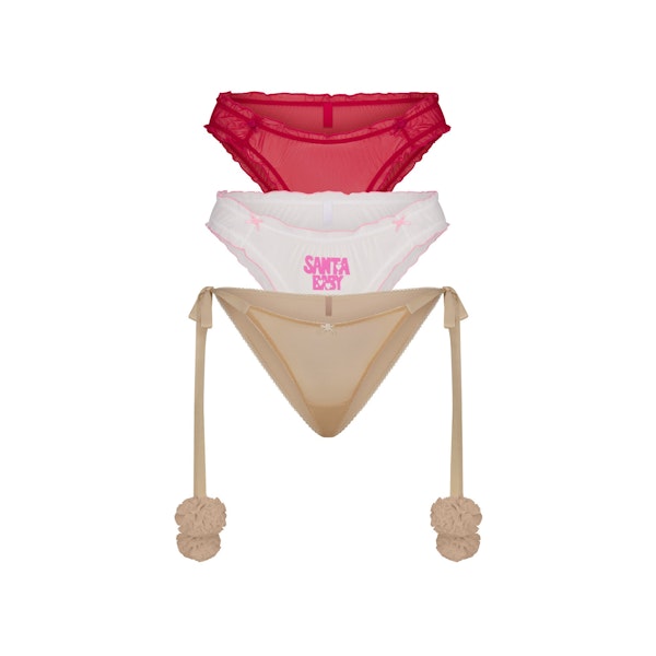 ULTRA FINE MESH HOLIDAY BIKINI 3-PACK | HONEY MULTI | FOCUS: 0.0, 1.0, 0.9
