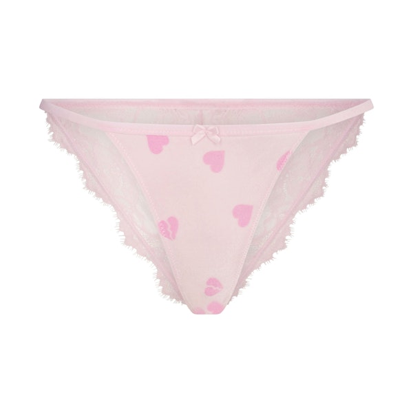 VELVET LACE BIKINI | CHERRY BLOSSOM HEART BREAKER FLAT ON A WHITE BACKGROUND | FLT