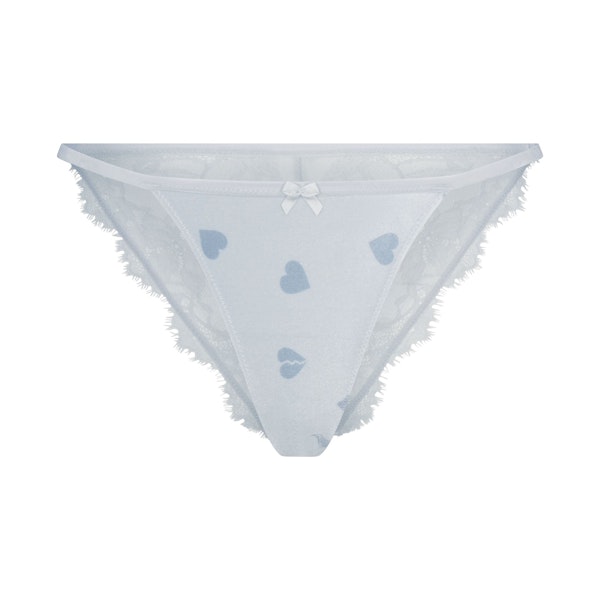 VELVET LACE BIKINI | PLATINUM HEART BREAKER FLAT ON A WHITE BACKGROUND | FLT