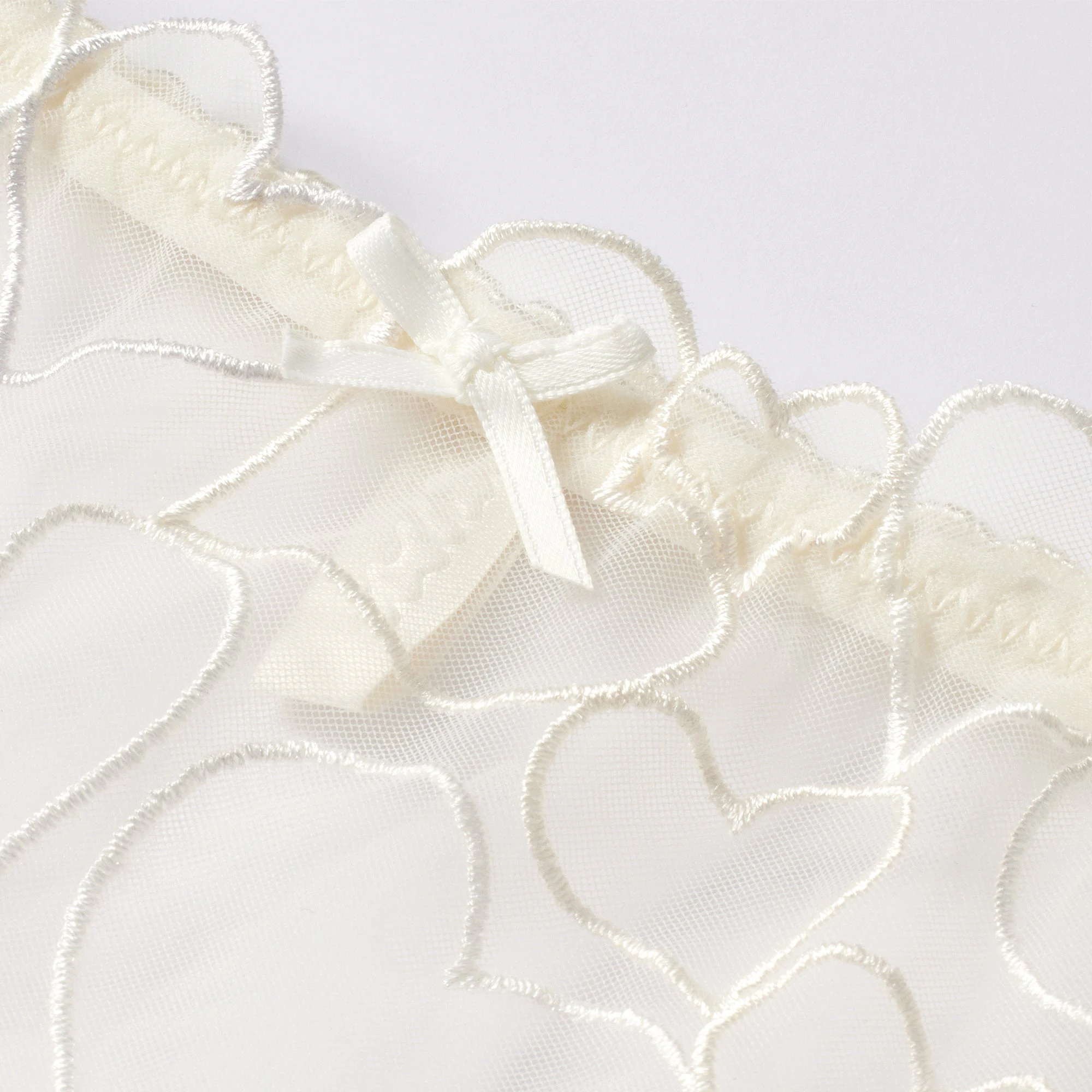 EMBROIDERED TULLE BIKINI | MARBLE ADDITIONAL FABRIC DETAILS