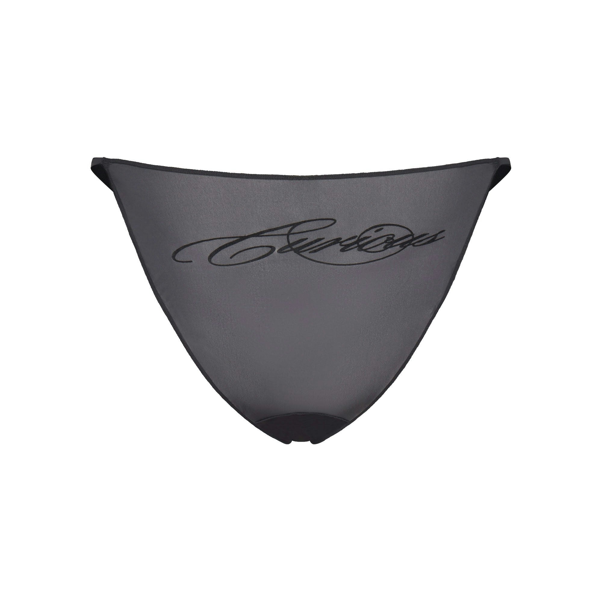 MILKY SHEER STRING BIKINI 3-PACK | ONYX FLAT ON A WHITE BACKGROUND | FLT