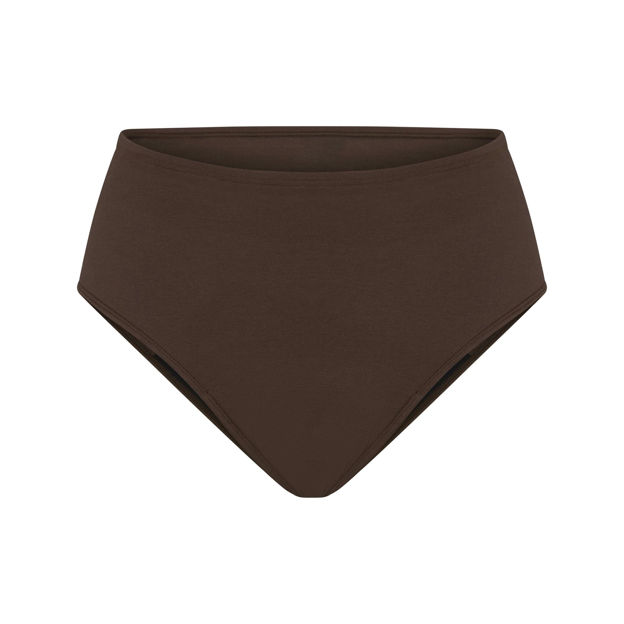 PERIOD PANTIES BRIEF | ESPRESSO FLAT ON A WHITE BACKGROUND | FLT