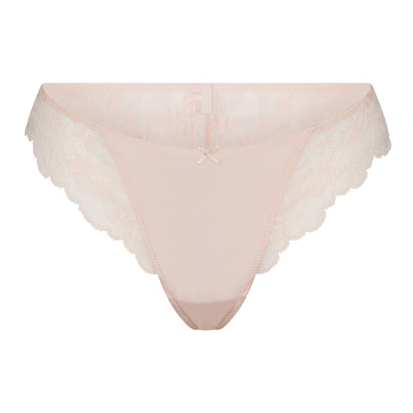 SKIMS LACE BIKINI | PRIMROSE FLAT ON A WHITE BACKGROUND | FLT