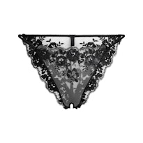 EMBROIDERED LINGERIE CROTCHLESS STRING BIKINI