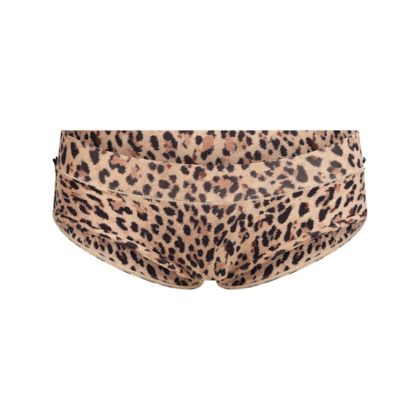 FITS EVERYBODY LOW RISE BRIEF | SIENNA JAGUAR PRINT FLAT ON A WHITE BACKGROUND | FLT