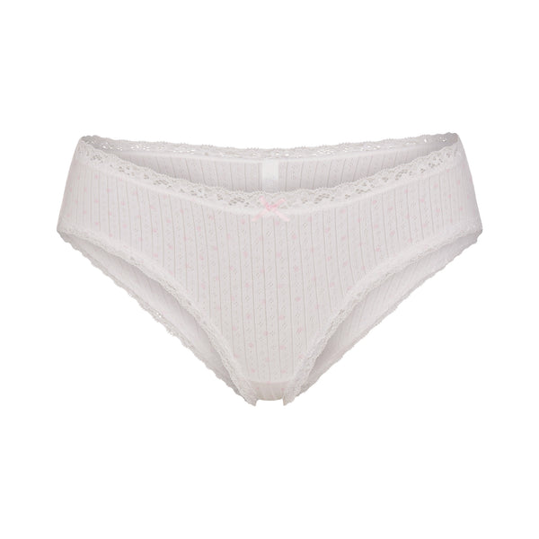 LIGHTWEIGHT COTTON pointelle lace brief by SKIMS