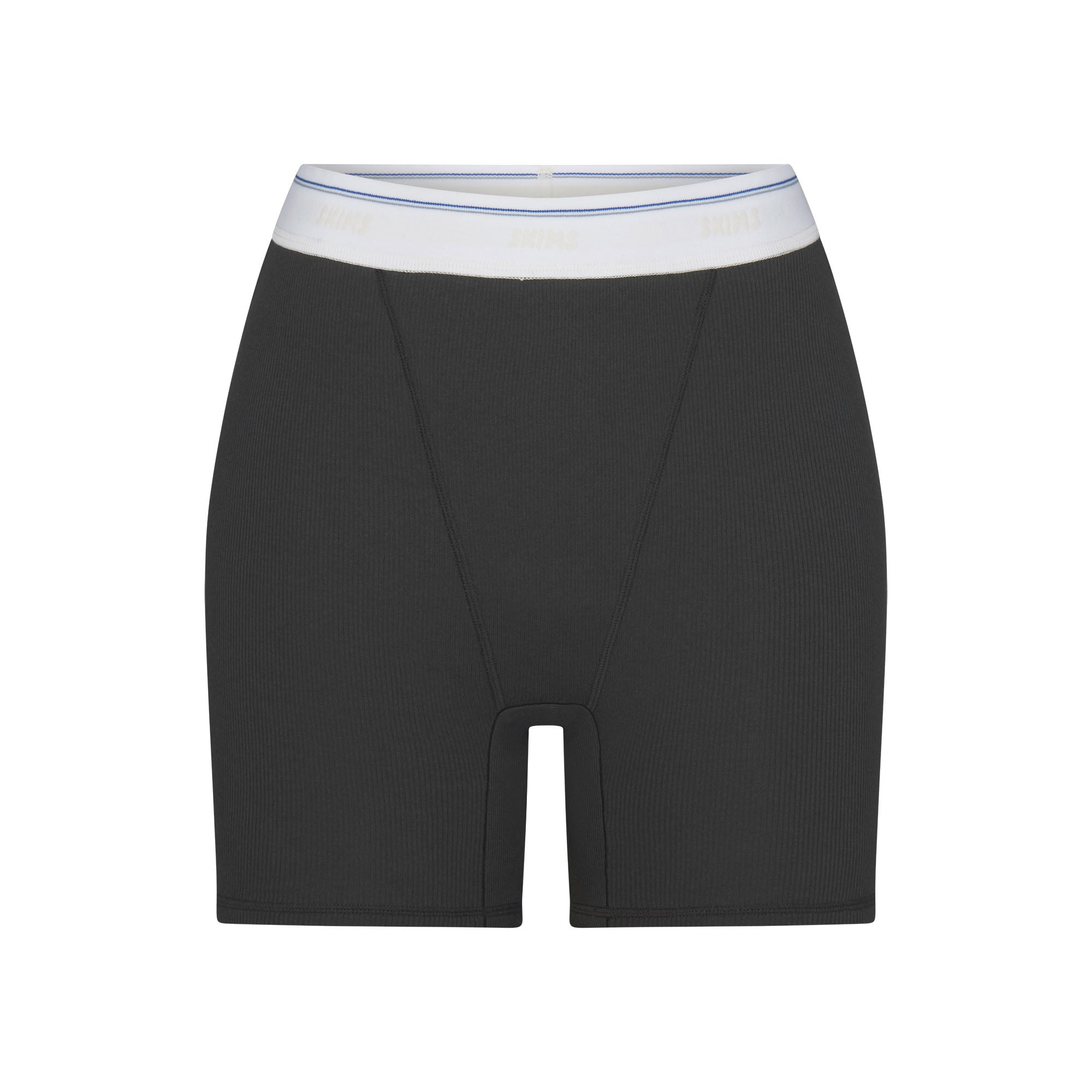 COTTON RIB BOXER | SOOT STRIPE