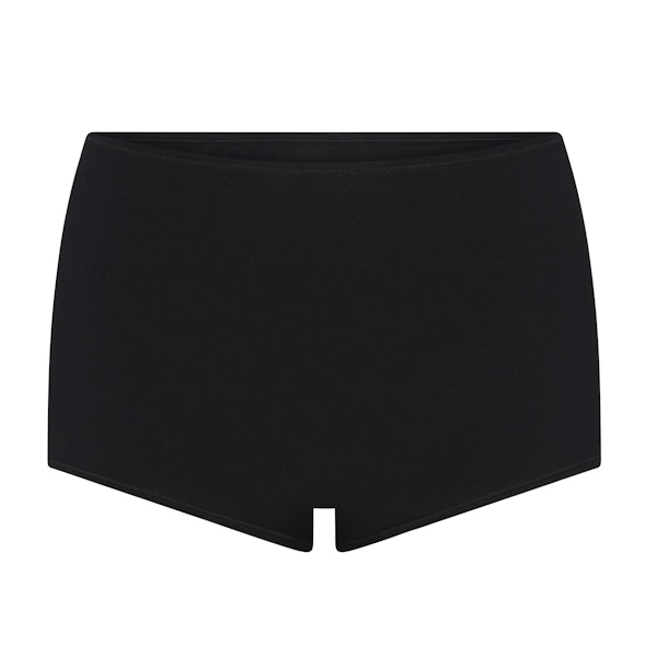 PERIOD PANTIES BOY SHORT | OBSIDIAN FLAT ON A WHITE BACKGROUND | FLT
