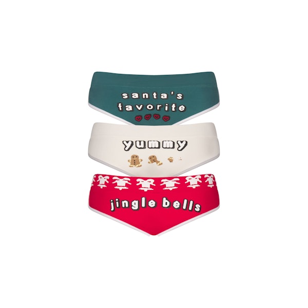 CACTUS PLANT FLEA MARKET X SKIMS COTTON JERSEY MICRO BOY SHORT 3-PACK | UNWRAP ME MULTI FLAT ON A WHITE BACKGROUND | FLT @ | FOCUS: 0.0, 1.0, 0.9