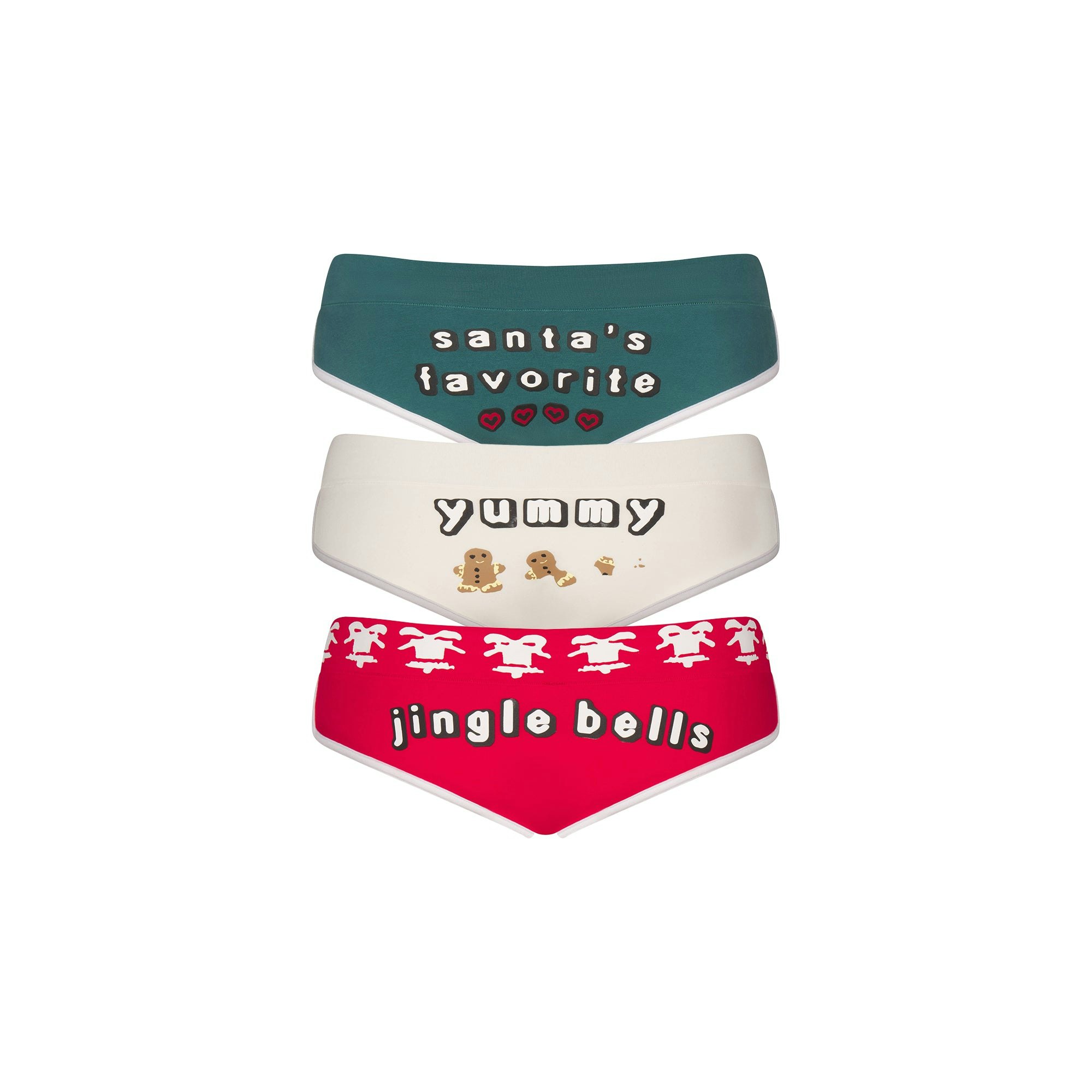 CACTUS PLANT FLEA MARKET X SKIMS COTTON JERSEY MICRO BOY SHORT 3-PACK | UNWRAP ME MULTI FLAT ON A WHITE BACKGROUND | FLT @ | FOCUS: 0.0, 1.0, 0.9