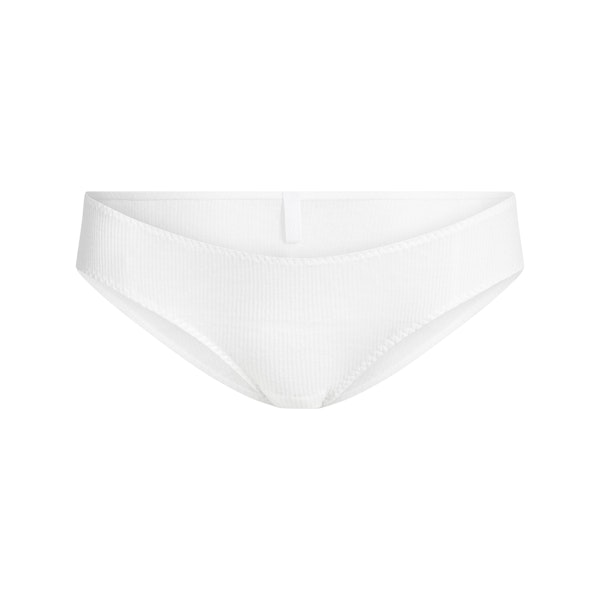 SHEER COTTON LOW RISE HIPSTER | SNOW FLAT ON A WHITE BACKGROUND | FLT