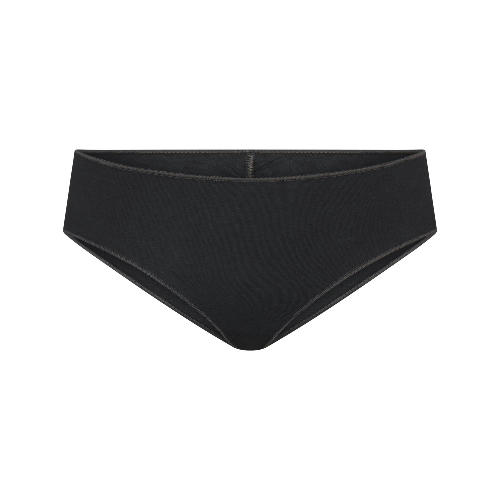 LIGHTWEIGHT COTTON RUCHED BACK HIPSTER | SOOT TONAL FLAT ON A WHITE BACKGROUND | FLT